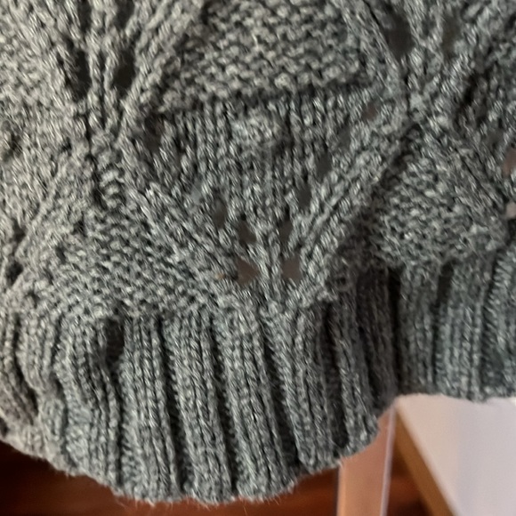 Cool Tommy Hilfiger Diamond Crochet scoop Neck Sweater Color Gray Size S/P - Picture 5 of 11